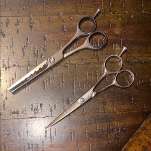 Professional Silver Hair Cutting Scissors Set